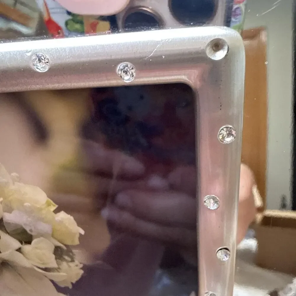 Lenox Devotion 5x7 Picture Frame Silver Plated Rhinestone Accent Wedding NWT